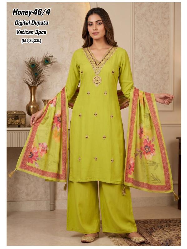 Desi kudi vatican silk 3pcs kurtis wholesale
